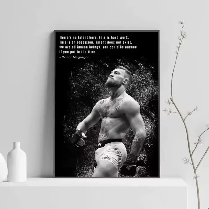 Conor McGregor – affiche de Boxer professionnelle, citation de motivation, peinture sur toile, Art Mural pour salle de sport, salon, décoration murale de maison