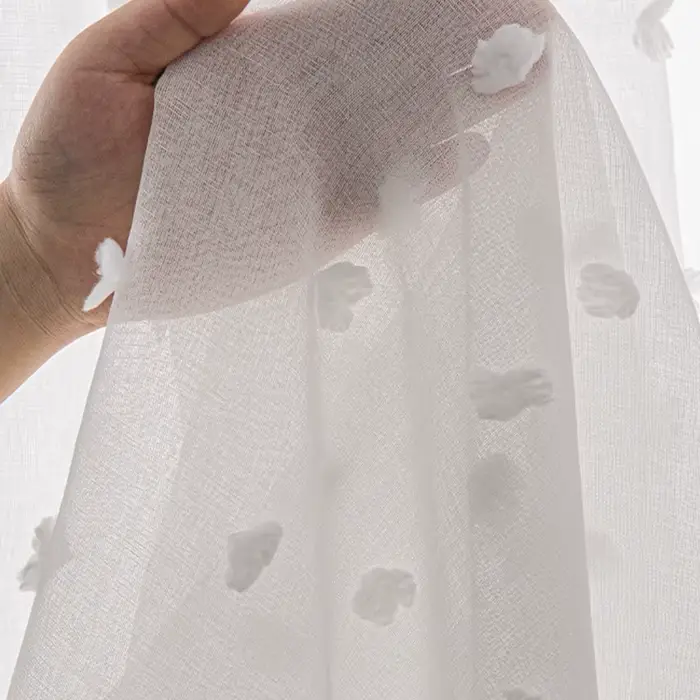 Rideaux courts blancs de style mignon pour salon, chambre, fenêtre, cuisine, salle de bain, camping-