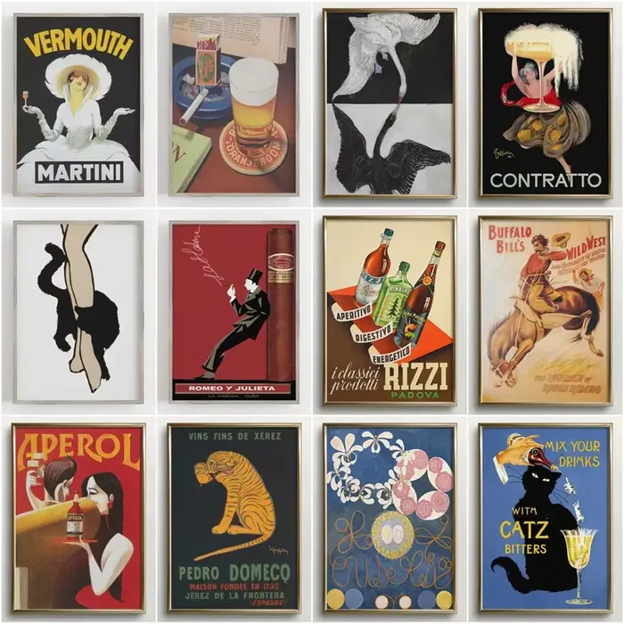 Affiche vintage Rodeo, impression bière et cigarettes