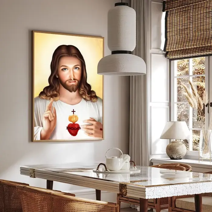 Affiches autocollantes de film sur toile du Sacré-Cœur de Jésus