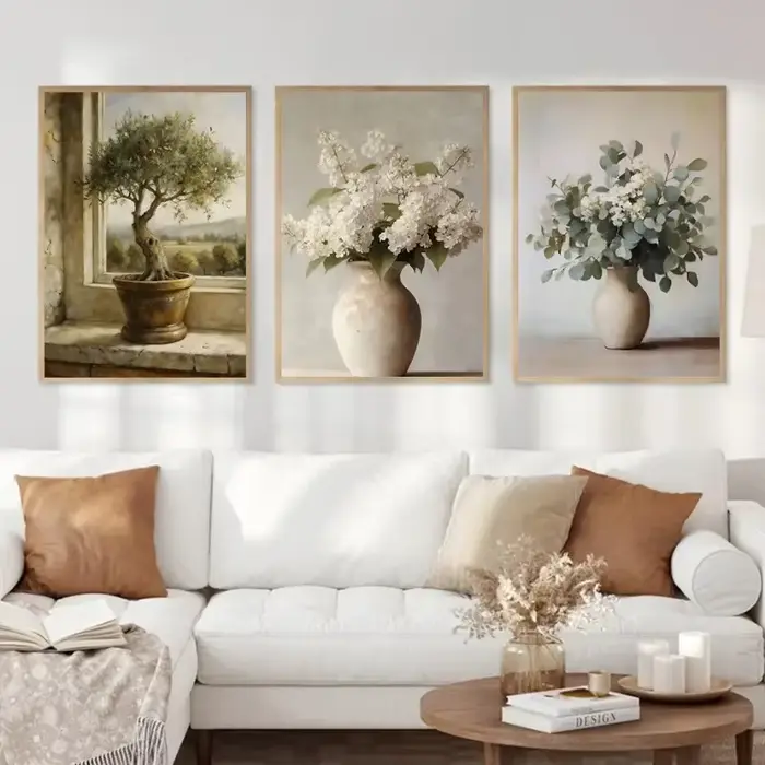 Blossom Magnolia Blueberry Branch Flower Lemon Olive Tree Poster Canvas Painting Print Wall Art Still Life Kitchen Home Decor