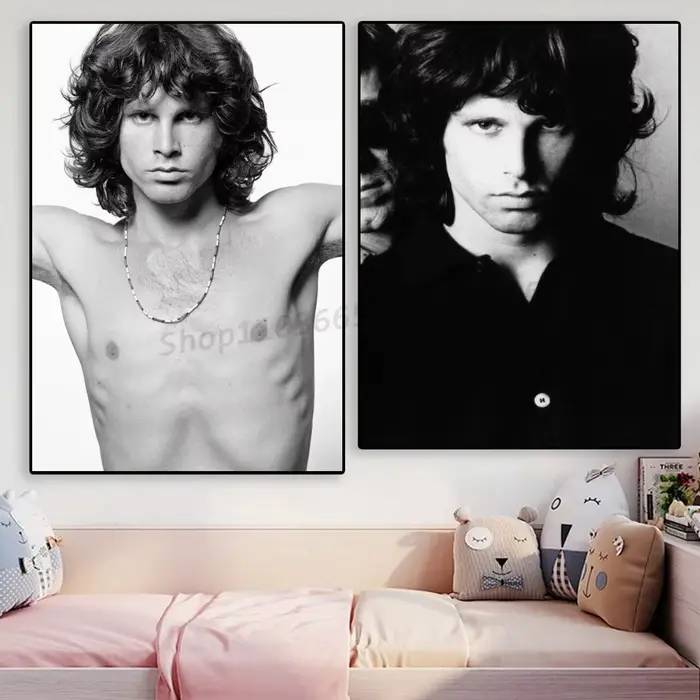 Affiche auto-adhésive The Doors Jim Morrison, 1 pièce, autocollant en papier imperméable, décoration murale pour café, Bar, salle