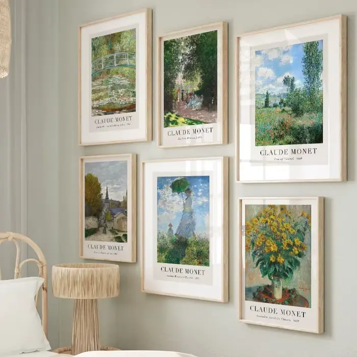 Affiches d'art abstrait classique scandinave de Claude Monet