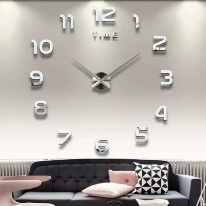 Grande Horloge murale au Design moderne 3D