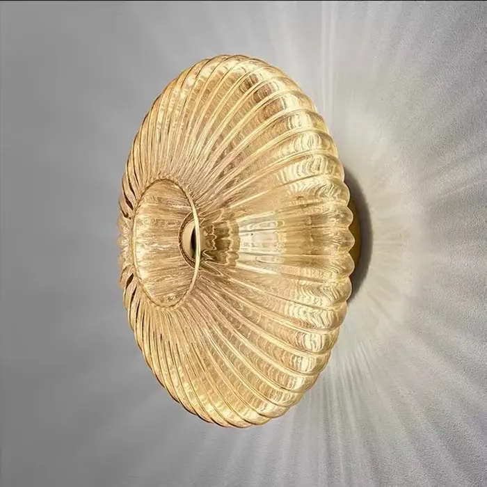 Appliques murales LED nordiques en verre ondulé, luminaires décoratifs pour couloir, allée, escalier