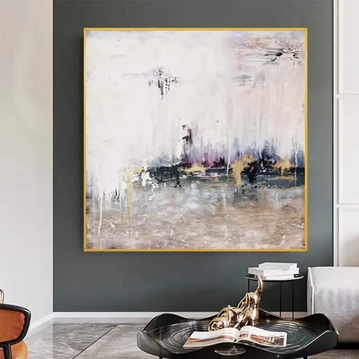 Grande peinture à l'huile abstraite sans cadre