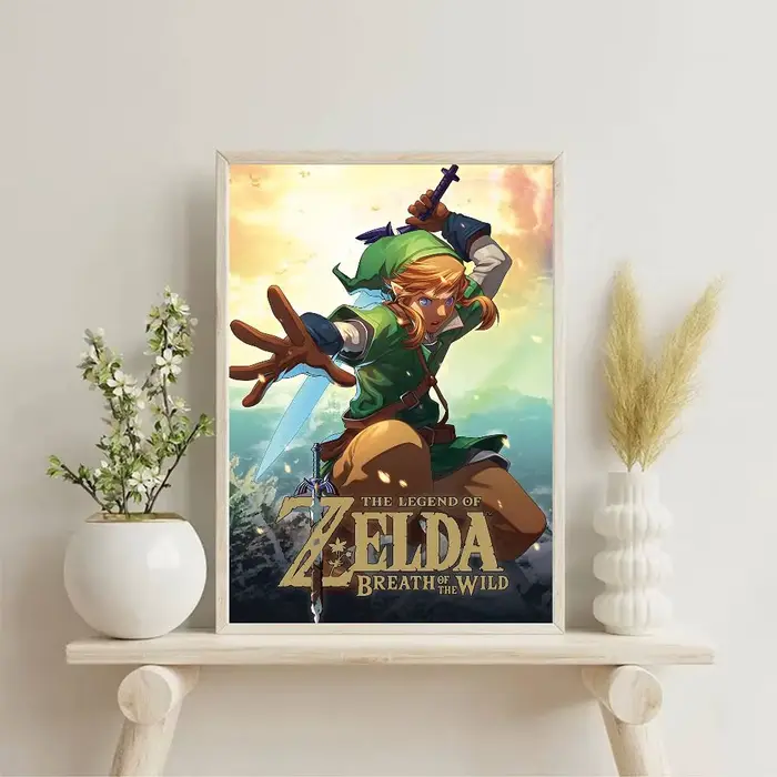 Affiches autocollantes imperméables pour jeux vidéo Anime L-Legend Z-Zeldas, idéales pour la décoration du salon, de la chambre à coucher et du bar