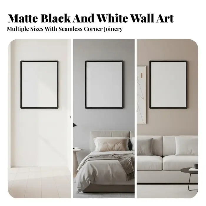 Grand cadre photo pour affiche 50x70cm, fixation murale, construction en PVC avec couvercle de prote