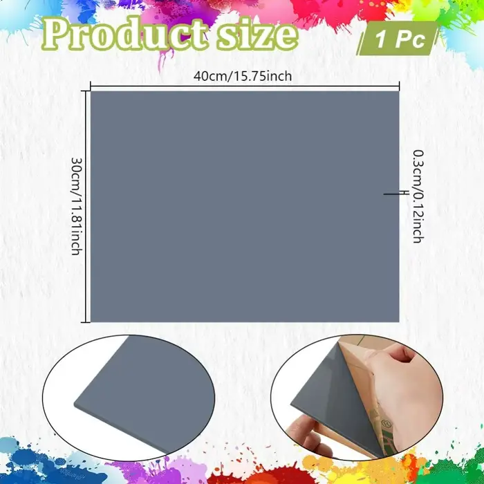 Palette de peinture en verre grise