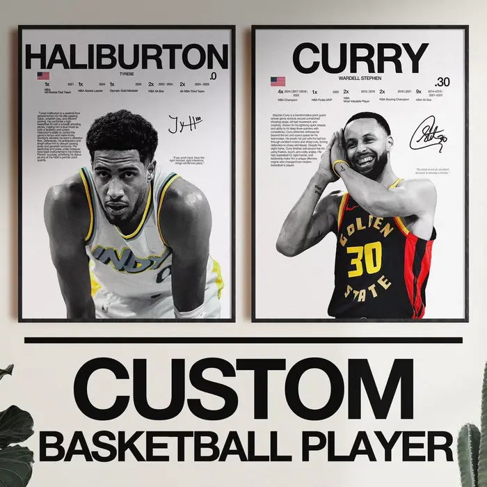 Peinture sur toile de joueurs de basket-ball célèbres