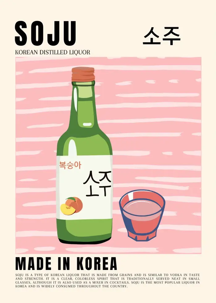 Affiches alimentaires coréennes, imprimés d'aliments colorés, peinture sur toile, images d'art mural