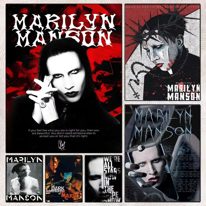 Affiche de chanteur m-marilyn m-manson