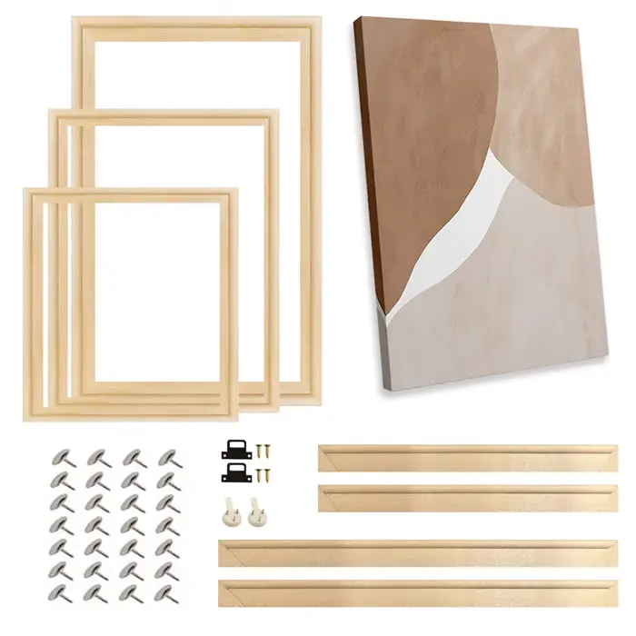 40x80 50x100 cadre photo en bois naturel pour mur toile