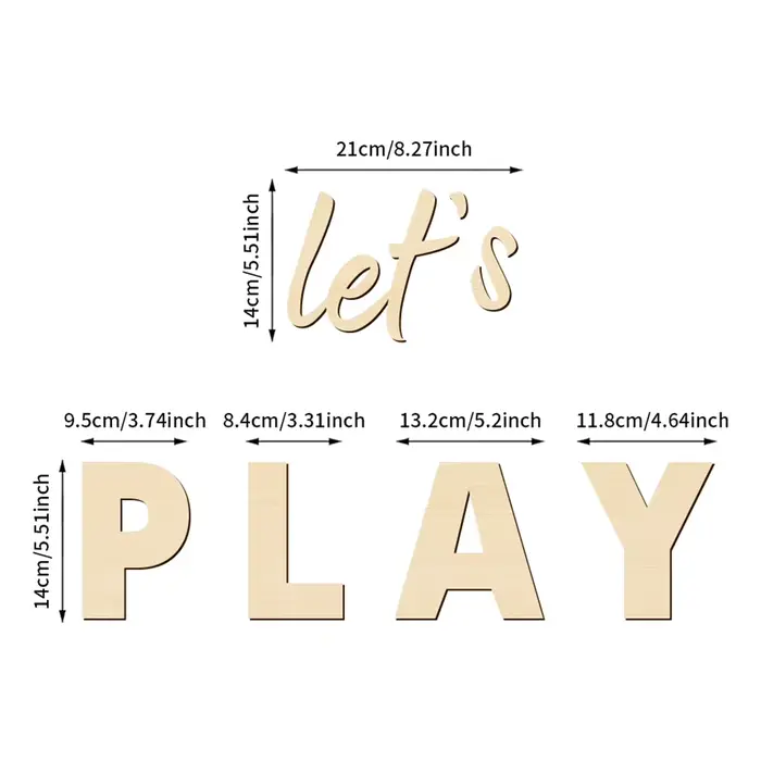 Let's Play – panneau mural en bois