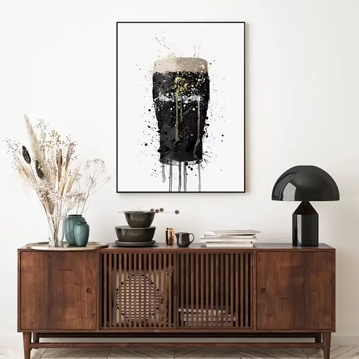 Affiche d'interconnexion de verre à vin rouge, flûte à champagne cocktail, peinture sur toile, art mural, image, bars et cuisine, décoration d'intérieur