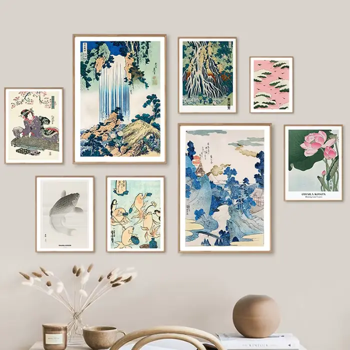 Hokusai Ohara Koson affiche d'art japonais Vintage chambre d'amis maison Bar café décoration