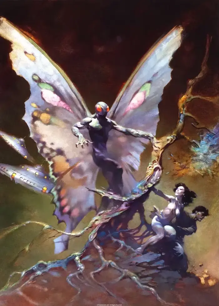 Art mural vintage classique, affiche imprimée sur toile HD, art mural Frank Frazetta, décoration de
