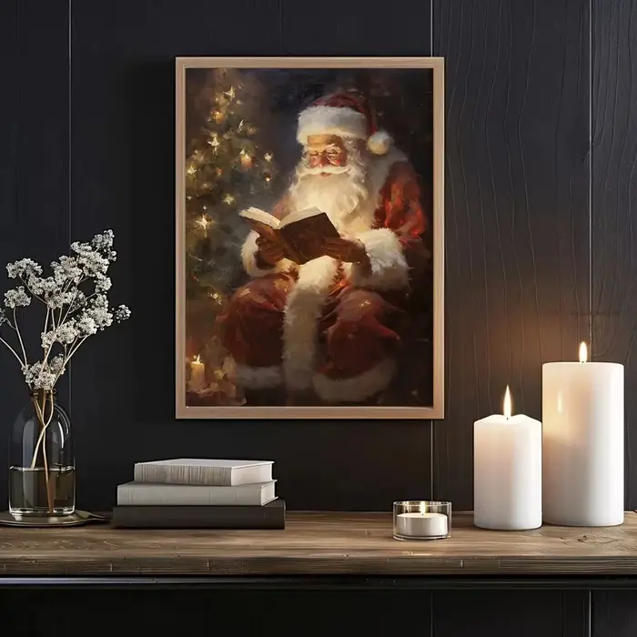 Affiche de noël Vintage imprimée pour salon