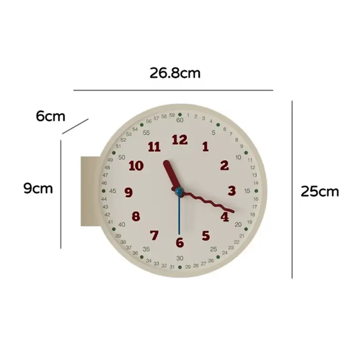 Horloge murale moderne pour couloir et salon, horloge double face, design minimaliste et créatif, ho