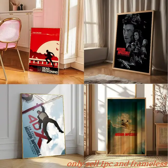 Affiches murales populaires sur le thème du film d'action espion Mission Impossible