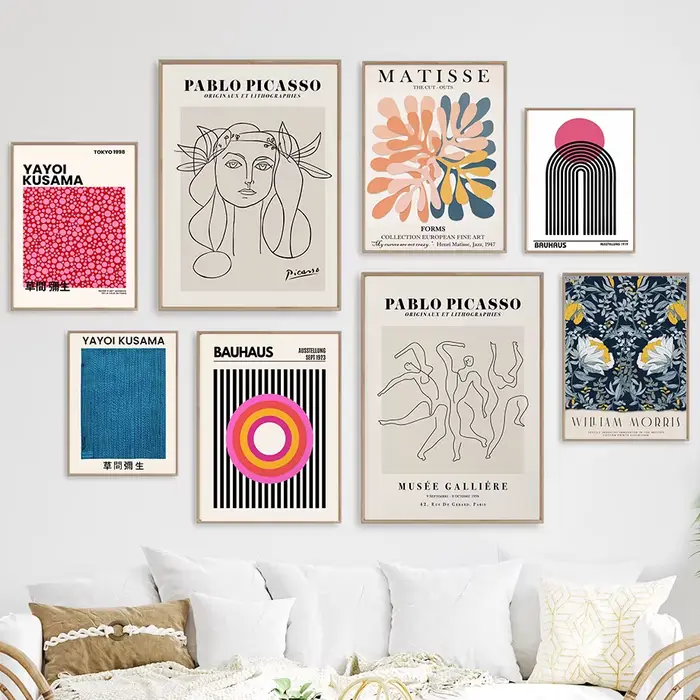 Affiche abstraite Picasso Bauhaus Matisse