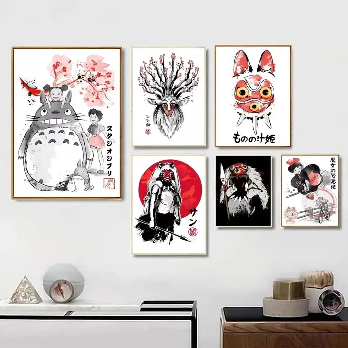 Affiche de film de dessin animé Totoro Hayao Miyazaki