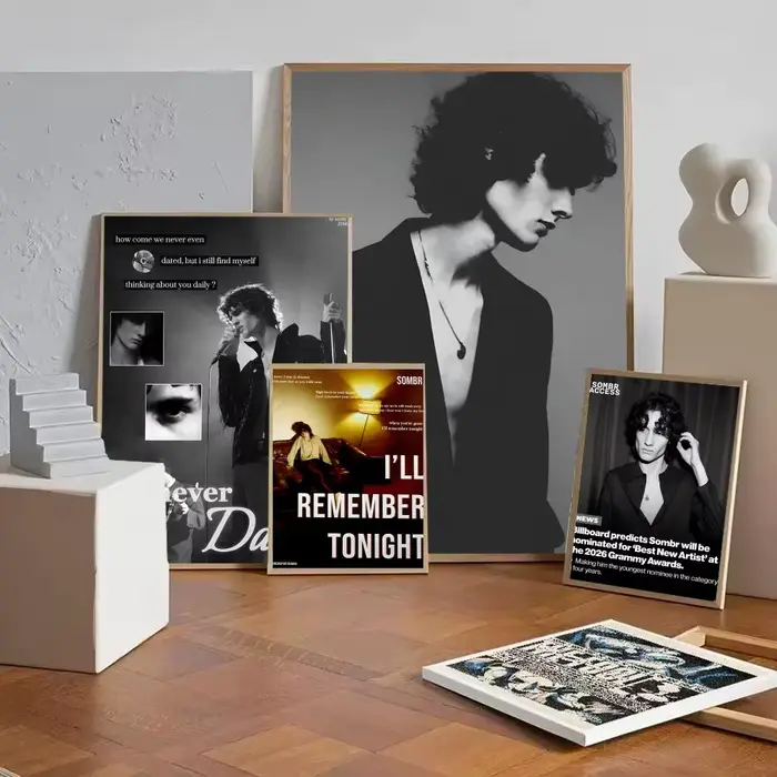 Affiche de chanteur s-ombr en papier imprimé