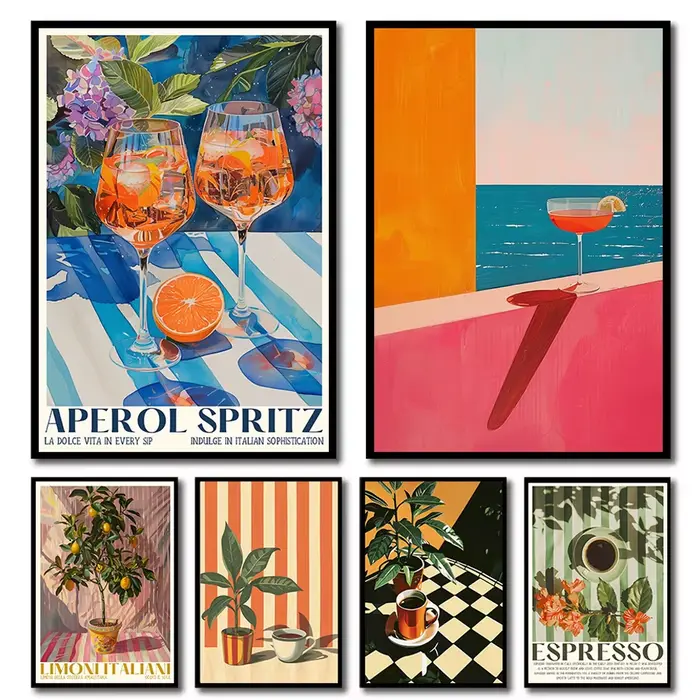 Affiche d'été rétro italienne Aperol Spritz