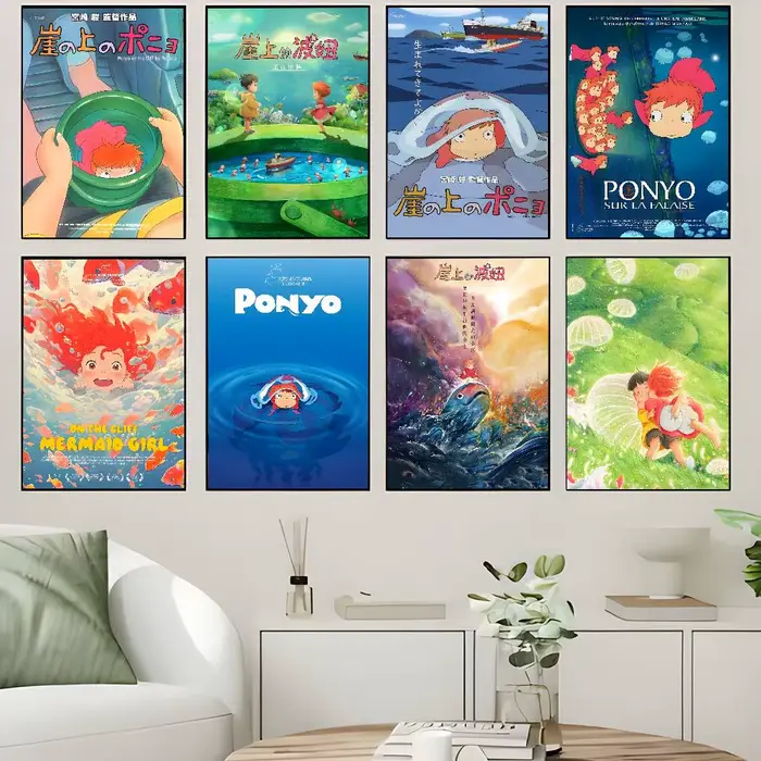 P-Ponyo O-On C-Cliff B-By The S-Sea – affiche collante à faire soi-même