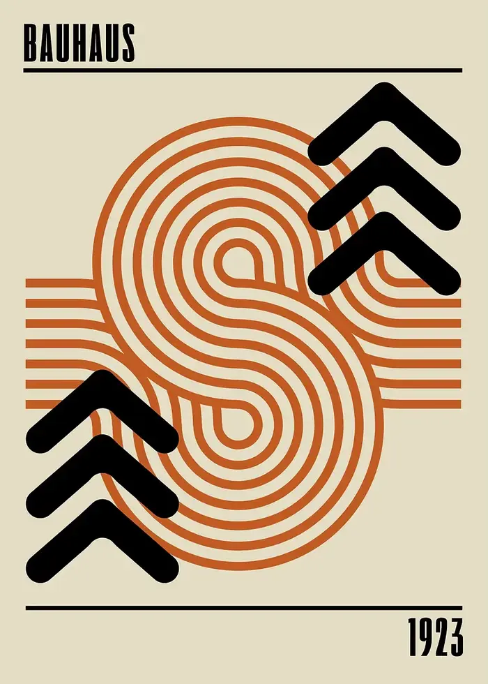 Affiche nordique Bauhaus à lignes abstraites et géométriques, impression sur papier, décoration arti