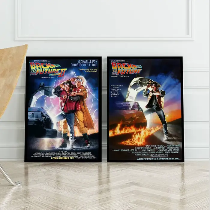 Affiche autocollante du film Retour vers le futur