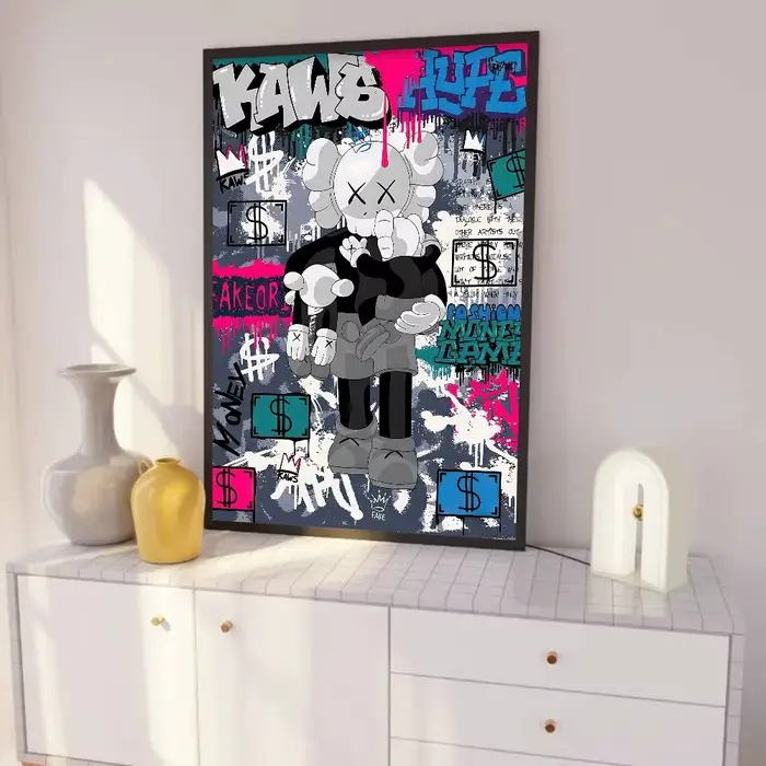 Affiche d'ours en peluche violent Graffiti