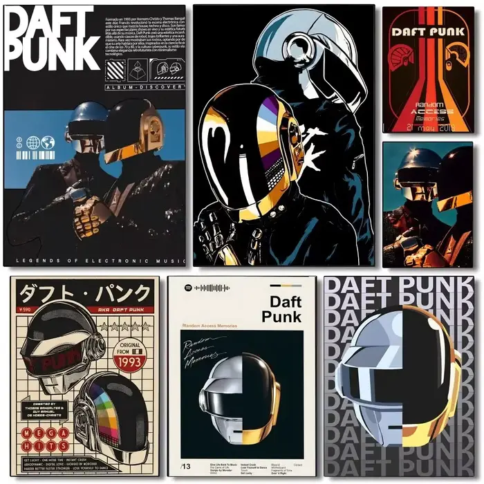 Affiche D-Daft Punk, impressions et affiches vintage de haute qualité pour la maison