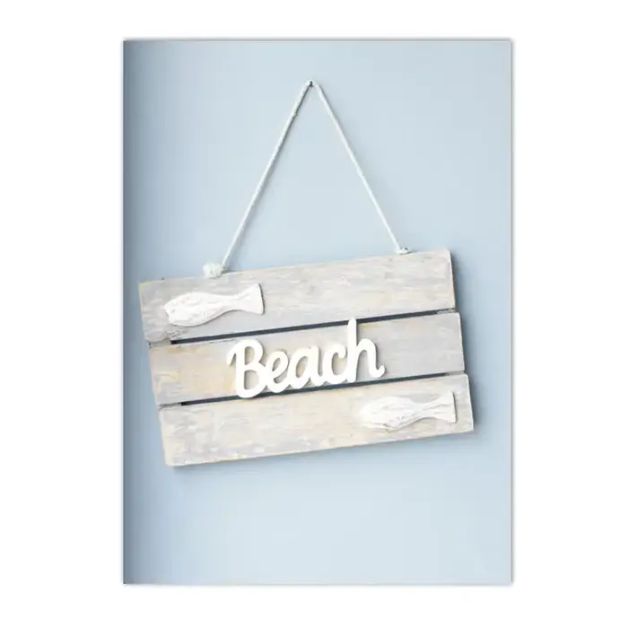 Affiche de coquille de plage de vague de mer bleue, imprimés d'art de paysage d'été Tropical, peintu