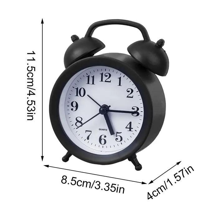 Mini réveil analogique silencieux
