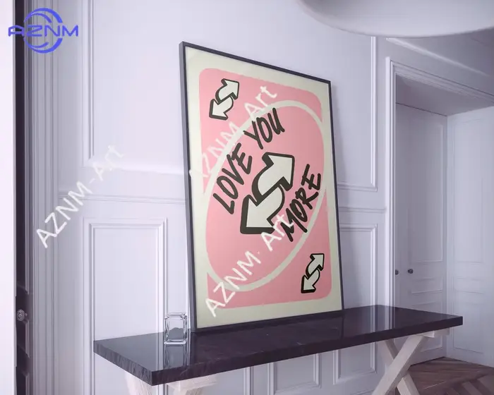 Décoration murale rétro « Love You More » – Art Y2K rose pour accent de chambre, décoration murale de dortoir ou pièce décorative romantique pour la maison