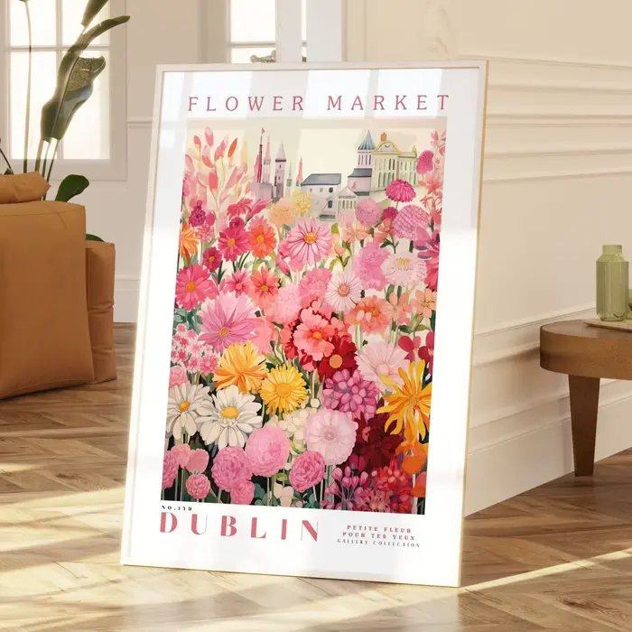 Affiche du marché des fleurs de Dublin