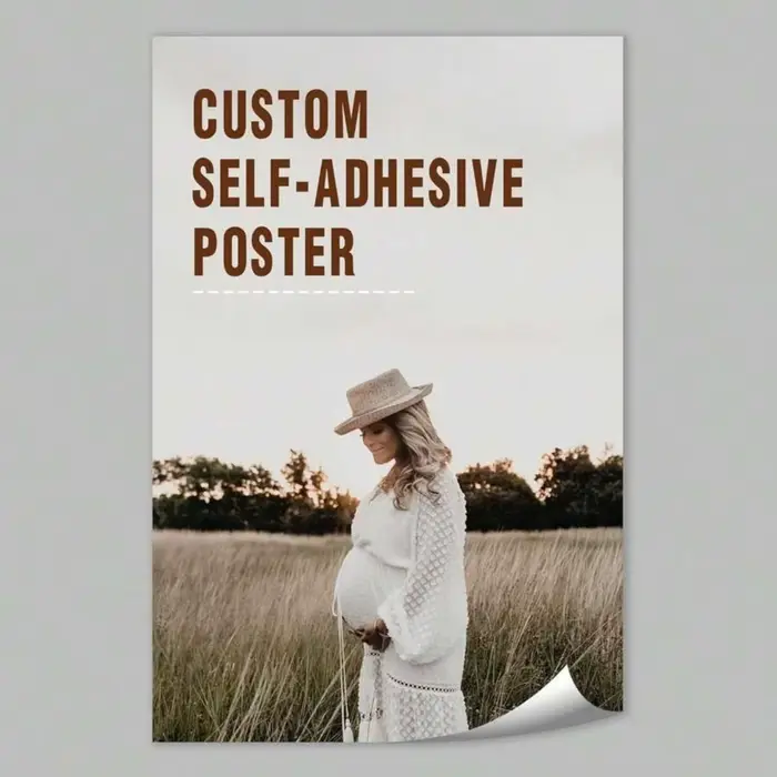 1 impression d'affiche autocollante personnalisée — Téléchargez votre propre image |   Parfait pour 