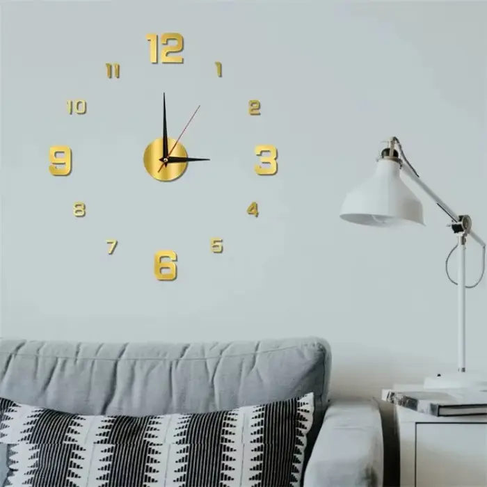 Horloge numérique lumineuse, horloge murale stéréoscopique DIY, horloge silencieuse, horloge murale 
