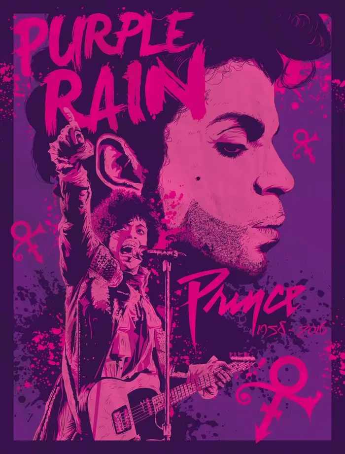 ThéCE PURPLE RAIN Film POSTER SILK Poster