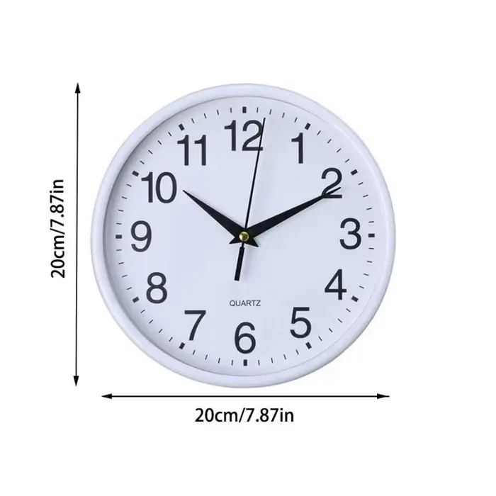Horloges murales rondes modernes de 8 pouces