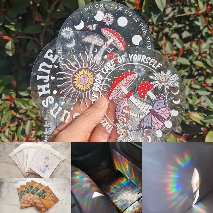 Suncatcher-Autocollants de fenêtre en verre arc-en-ciel