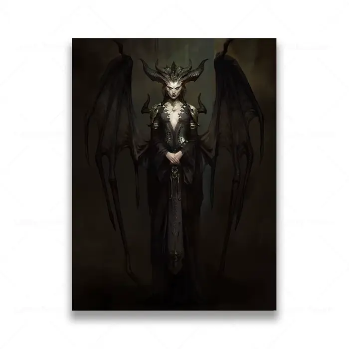 Diablo IV – affiche de jeu HD Lilith imprimée, décoration murale pour dortoir, maison, images d'art 