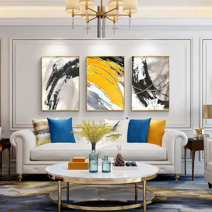 Peinture à l'huile abstraite sur toile