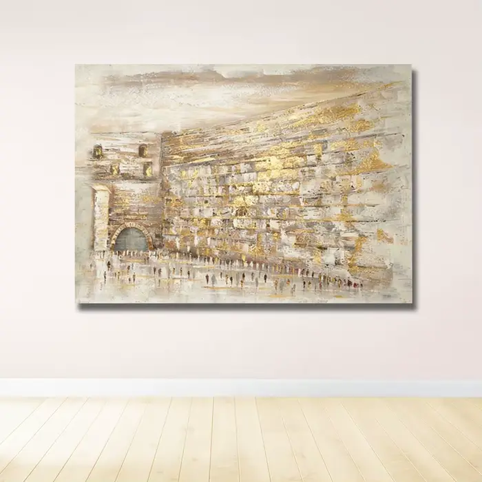 Peinture à l'huile juive abstraite moderne faite à la main