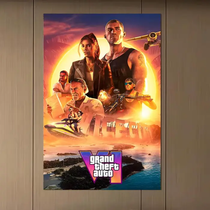 Affiche artistique et élégante du jeu G-Gta 6