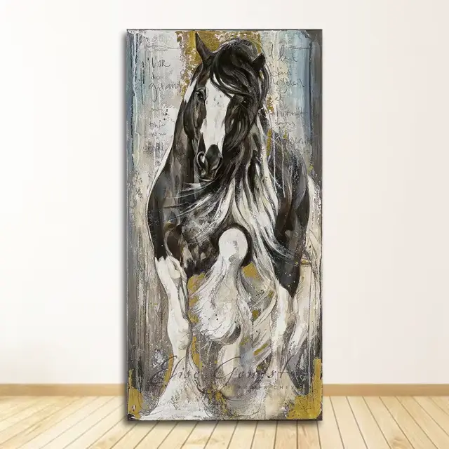Affiches et imprimés de cheval Pop moderne, peinture sur toile d'art Animal, tableau d'art mural de 