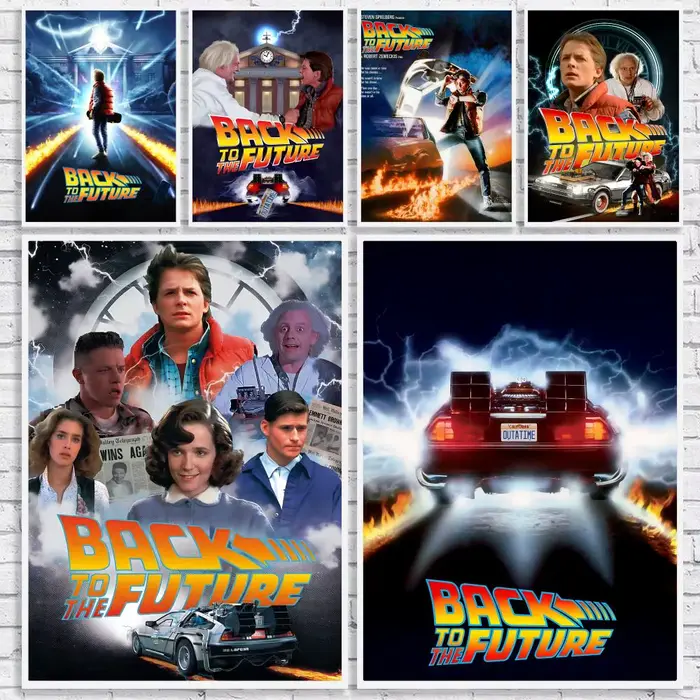 Affiche de film science-fiction B-Back to the Future