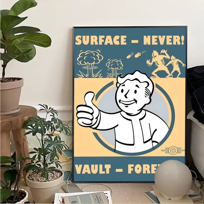 Affiche d'art de cinéma Fallout Es VaultS, peinture et calligraphie pour impression artistique, déco