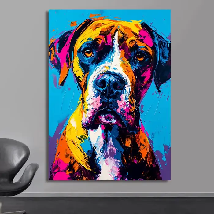 Toile d'art Graffiti avec animaux abstraits